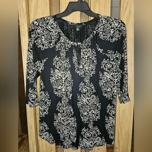 Lucky Brand Sz 2x Bohemian Style Top